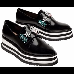 new Zara Derby Loafer Platform jewel flatform